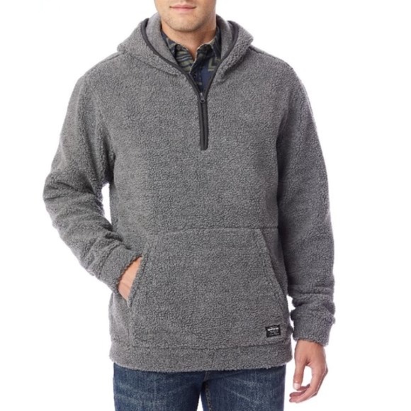 Union Men's Turner Teddy-Fleece Quarter-Zip Hoodie - Picture 1 of 6